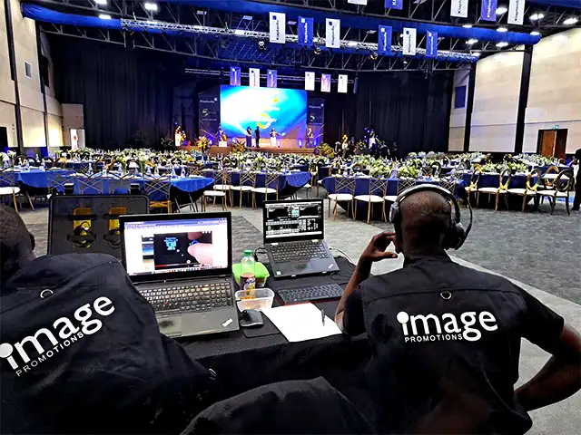 Image Promotions crew at the tech desk
